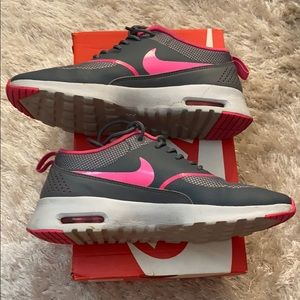 Pink and grey Nike sneakers